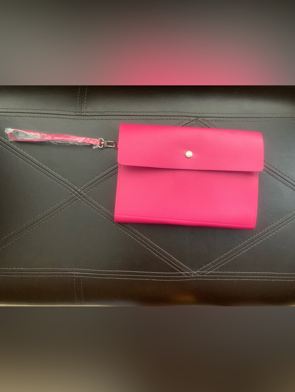 Steve Madden Hot Pink Envelope Wristlet Clutch